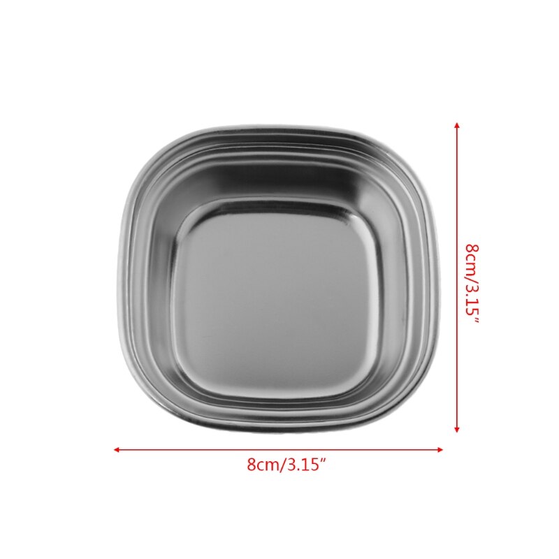 1- gitter / 2- gitter / 3- gitter rustfrit stål assorteret salatsauce dyppefad bakke skål køkkenservice: 1- gitter