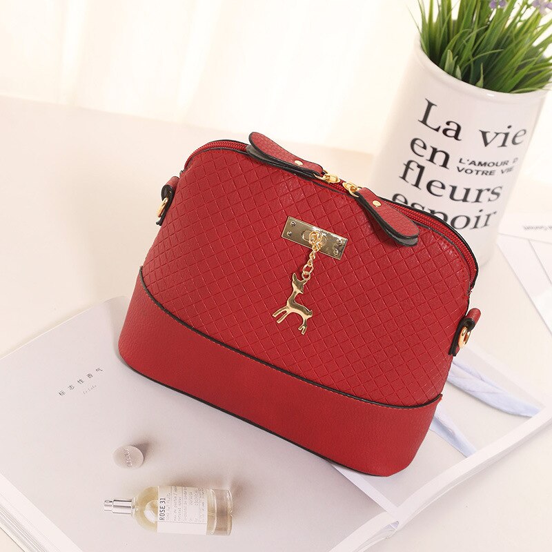 Schoudertassen Voor Vrouwen Mini Tas Met Herten Speelgoed Shell Vorm Kleine Messenger Crossbody Tas Dames Rits Handtassen