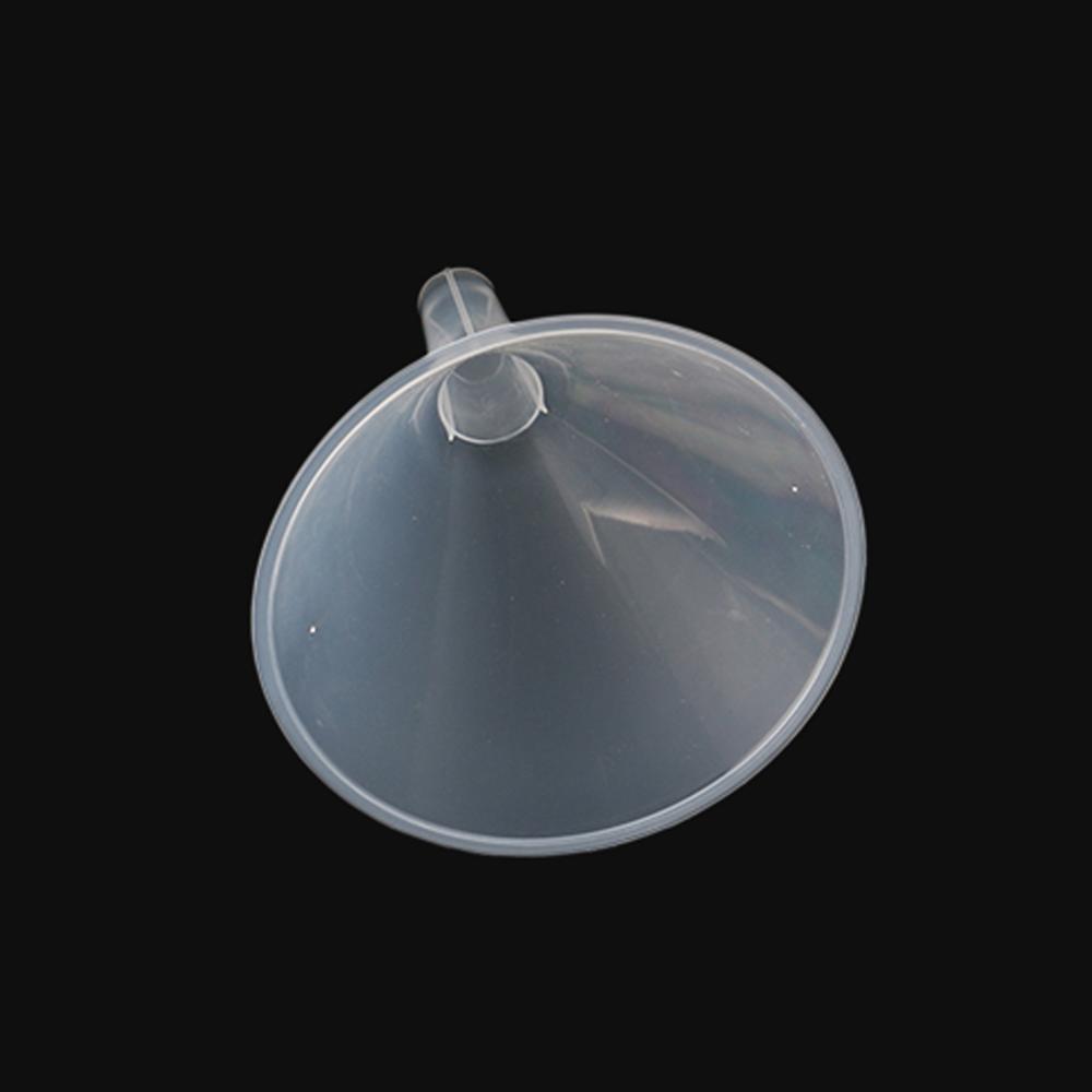 Embudos de plástico de 120mm, botella vacía de llenado de aceite esencial líquido de Perfume, embudo de embalaje, suministros de análisis de laboratorio, 10 piezas