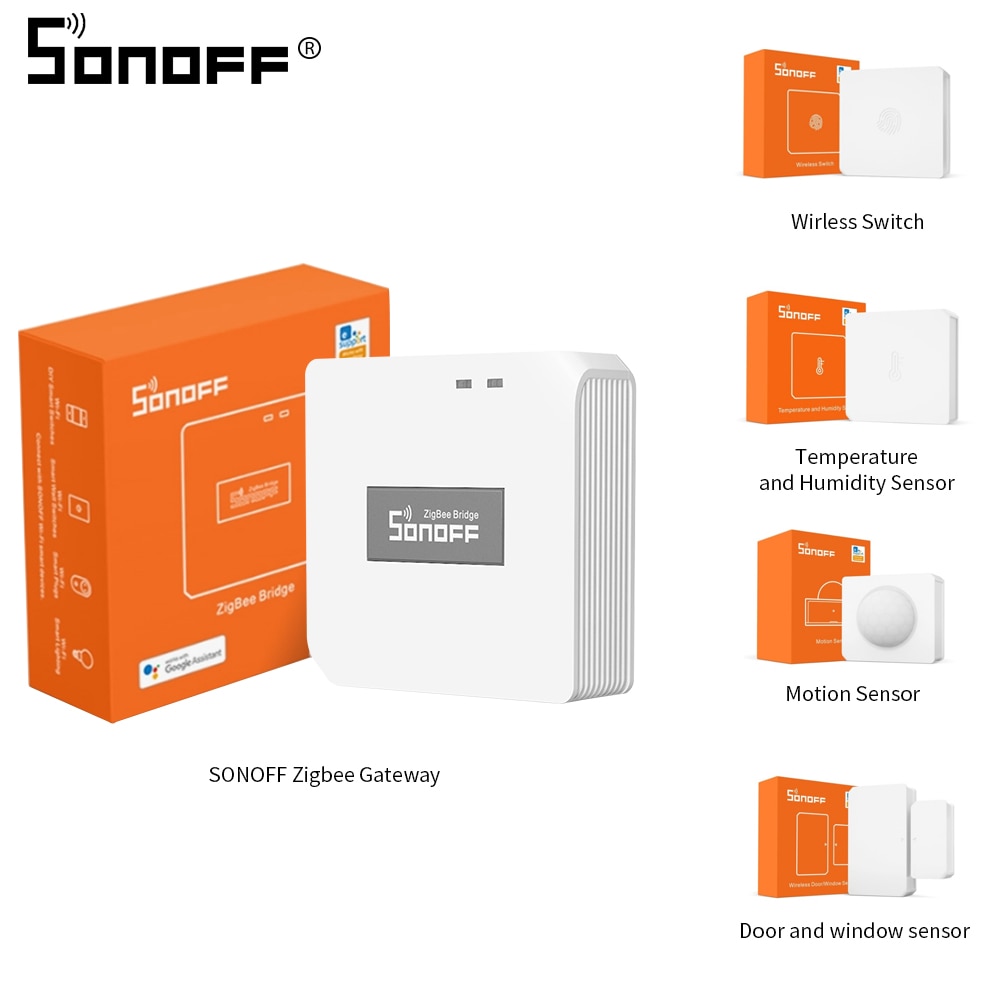 Sonoff ZigBee Gateway Bridge Wireless Switch Temperature Humidity Sensor Motion Sensor Wireless Door Window Sensor Smart Home
