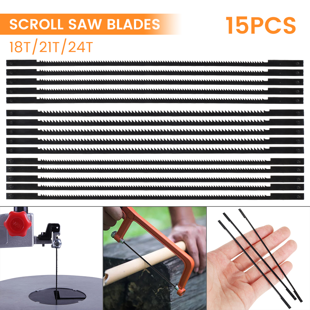 15 st rullsågblad stiftände 18/21/24 tpi för gör-det-själv-stiftade rullsågblad träbearbetning träplast skumskärning