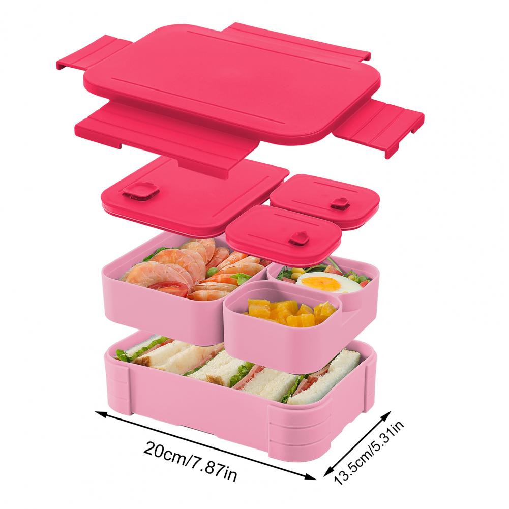 Lunch Box Leak Proof Bpa-free Bento Lunch Box for Adults Kids Multi-compartment Meal Planning Container for Work