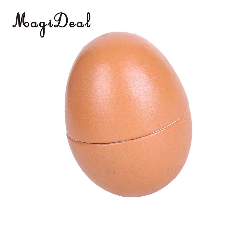 MagiDeal Simulatie 1 st Houten Magnetische Aangesloten Ei Kids Keuken Snijden Voedsel Pretend Rollenspel Game Speelgoed 6 cm
