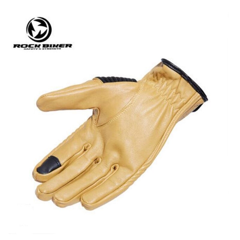 ROCK BIKER Vintage motorrijden handschoenen Motorbike racing handschoen gemaakt van leer schapenvacht kan screen 2 kleuren