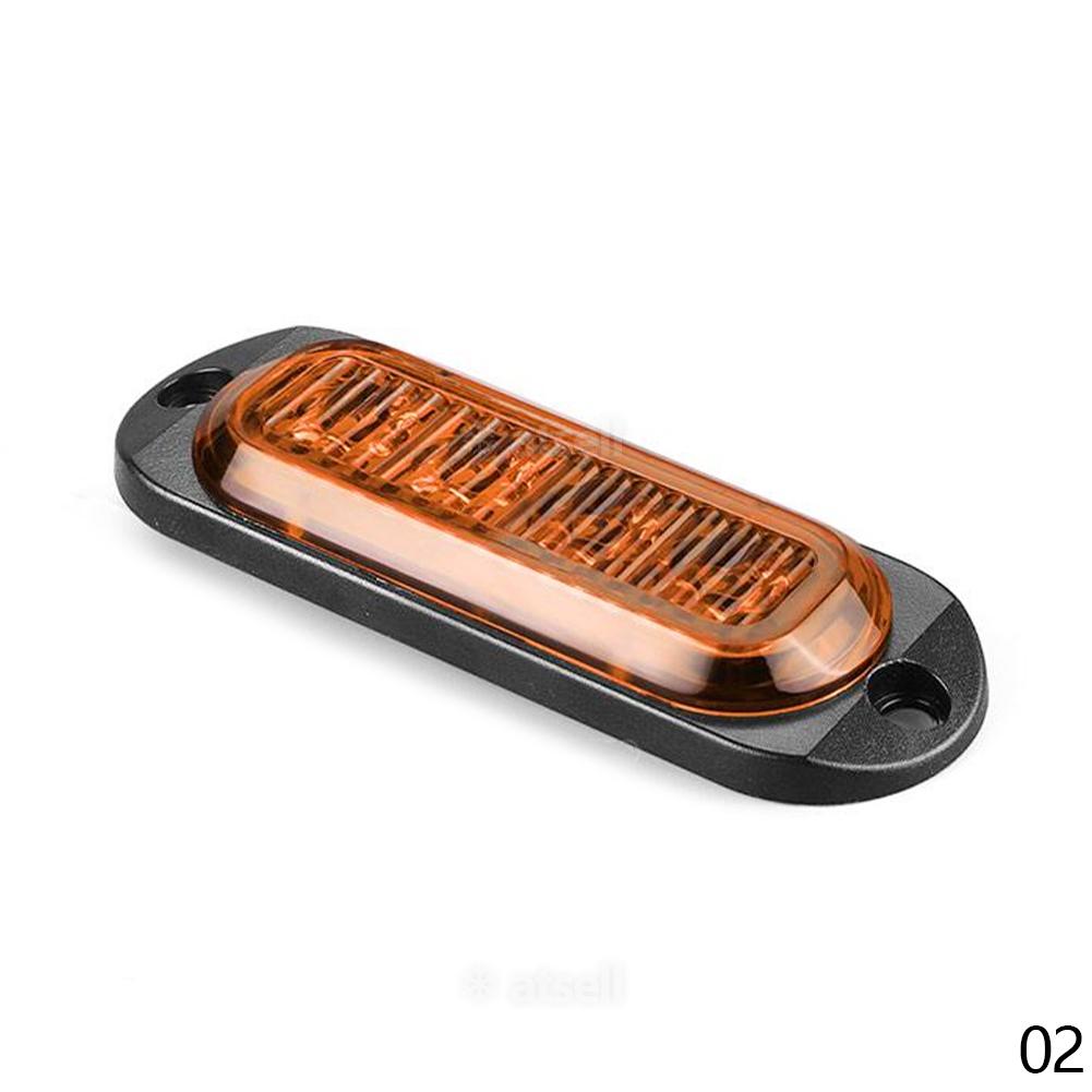 6 LEDs Red Yellow White Side Marker Lights 12-24V Waterproof Car Trailer Lorry Truck Van Bus Safety Warning Signal Light: yellow