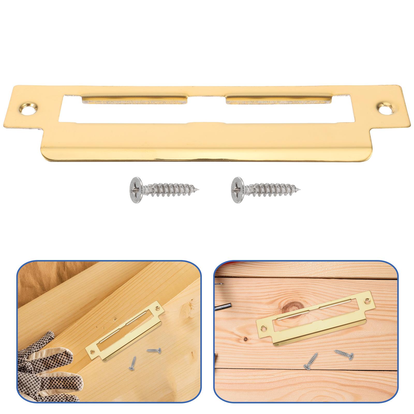 Door Lock Accessories Stainless Steel Reinforcement Kit Deadbolt Strike Plate Cover Door Hole Filler Striker Hardware