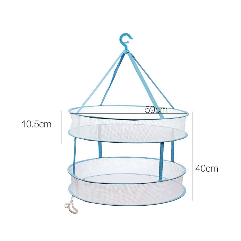 OTHERHOUSE podwójna warstwa suszenia netto bielizna siatka stojak robić suszenia poduszki zabawki netto wieszak wieszak na ubrania duży rozmiar wiatroszczelna: niebieski C