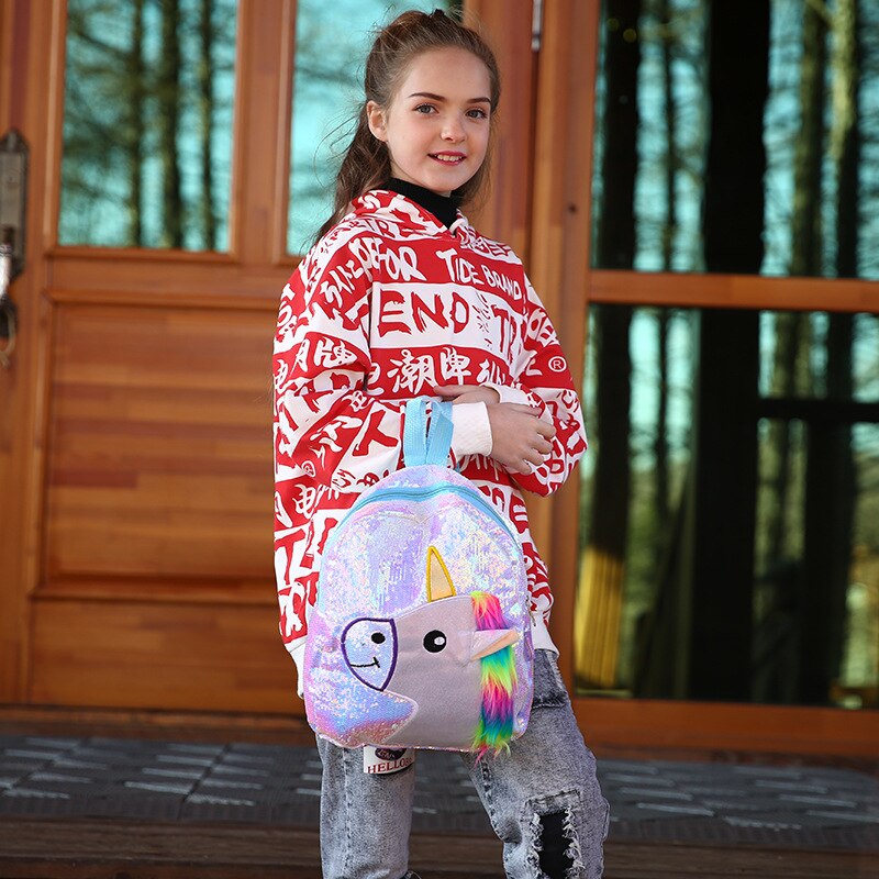 Eenhoorn rugzak meisjes/dames schooltassen winter mochila infantil schooltassen voor tienermeisjes kinderrugzak sac a dos enfant