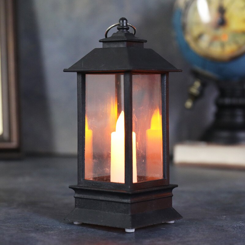 Christmas Decoration Candle Lantern Halloween Vintage Castle Hanging LED Light Birthday Party Decorations Wedding Decor LED Lamp: 01