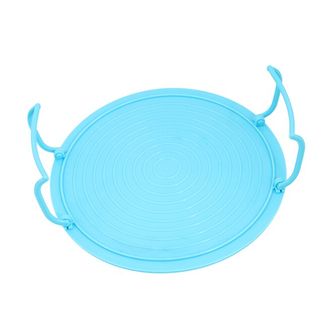 Plastic 4 In 1 Microwave Plastic Stand Mini Desk Heating Food Tray Cooling Rack Multifunction Stacker A Lid Kitchen Plate Shelf: blue