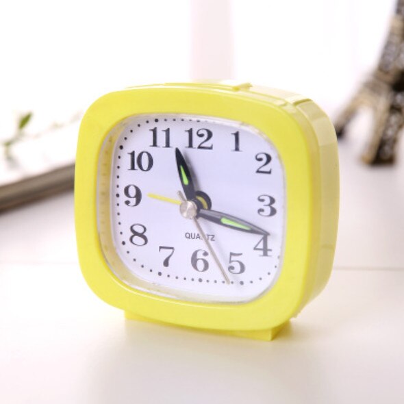 NOOLIM-reloj despertador minimalista para mesita de noche, con personalidad creativa, pequeño y Simple, para dormitorio de niños: C