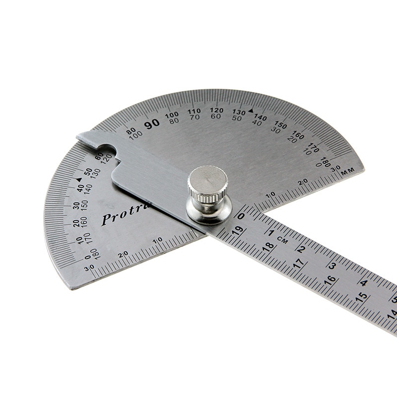 180 degree semicircular protractor angle ruler 0-145mm divider stainless steel gauge