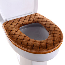 Universal Warm Soft Washable Toilet Plush Seat Cover Pad Soft Zipper Household Bathroom Waterproof Mat Seat Toilet Accessories