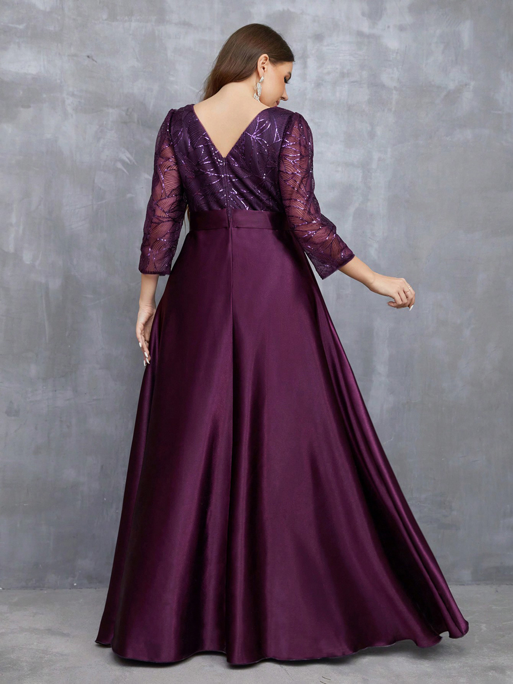 2025 longo desempenho formal feminino vestido de noite festivo para festas venda roxo elegante vestidos de festa gordinho robe gala femme