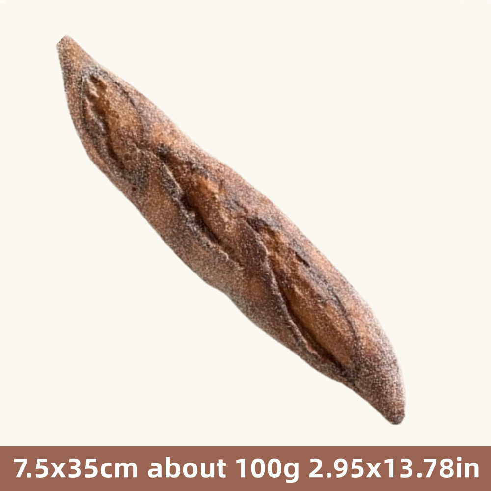 Soft Plastic Baguette Model Sourdough Prop Brunch Wheat Bread Kitchen Bakery Shop Butter Suga Salt Display Order Show Chocolate