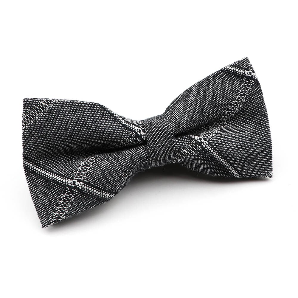 100%  bomuldsstribet plaid brun grågrøn herre butterfly klassisk skjorte tilbehør butterfly casual jakkesæt ung: 1