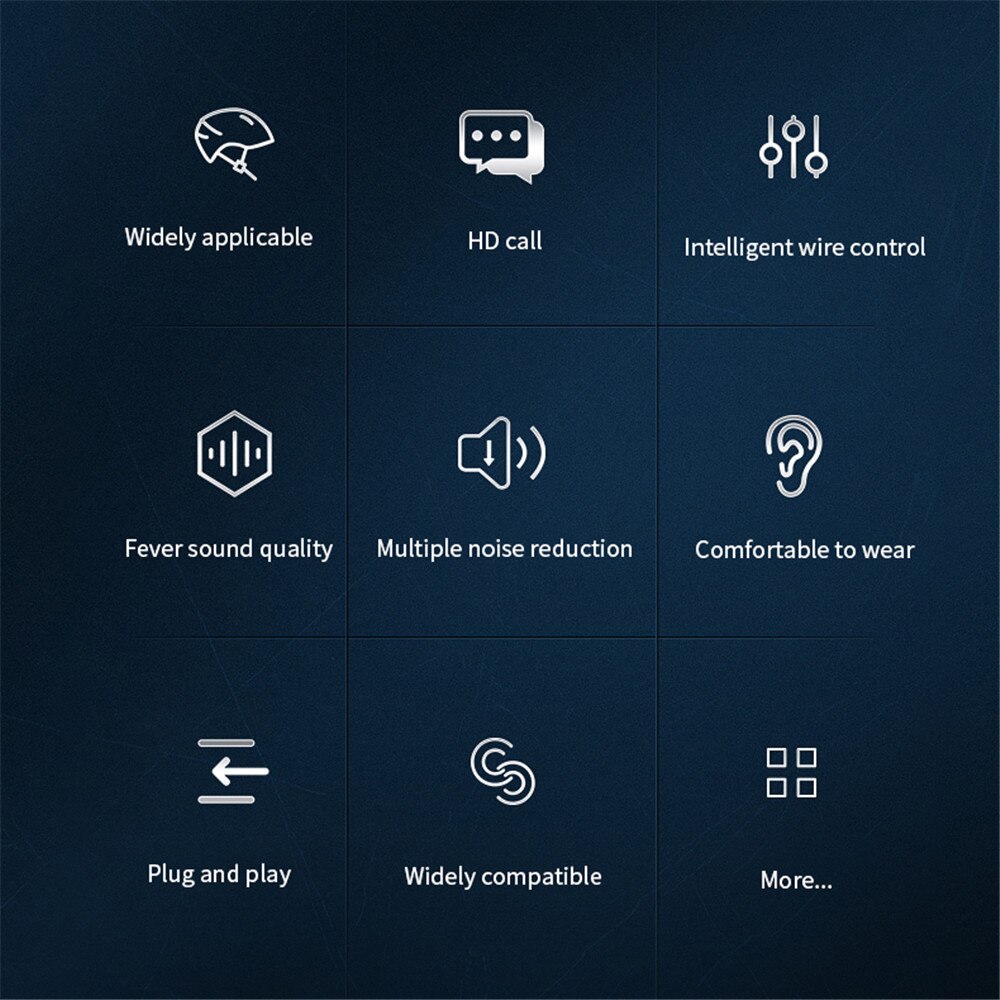 Bluetooth Motorhelm Headset Dual Speakers Gevlochten Oordopjes Platte Hoofdband Koptelefoon 3.5Mm Stereo Plug