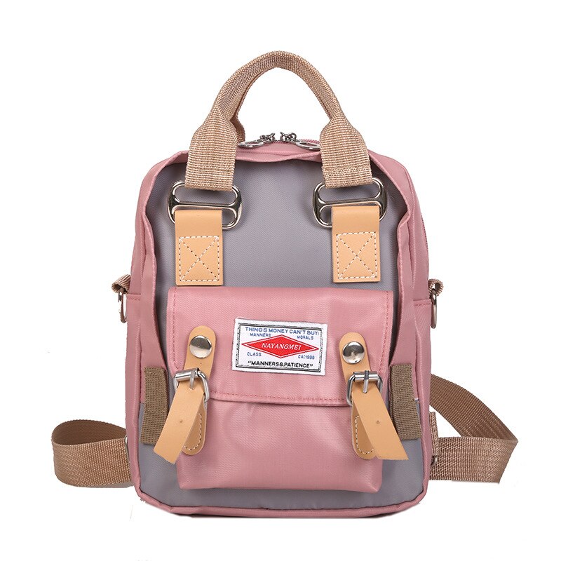 Di modo Nuova Borsa Delle Donne Retro sacchetto di Scuola Studente Borsa Femminile Della Borsa SchoolBag delle Adolescente Femmina Grande Capacità di Borsa Da Viaggio: Colore rosa