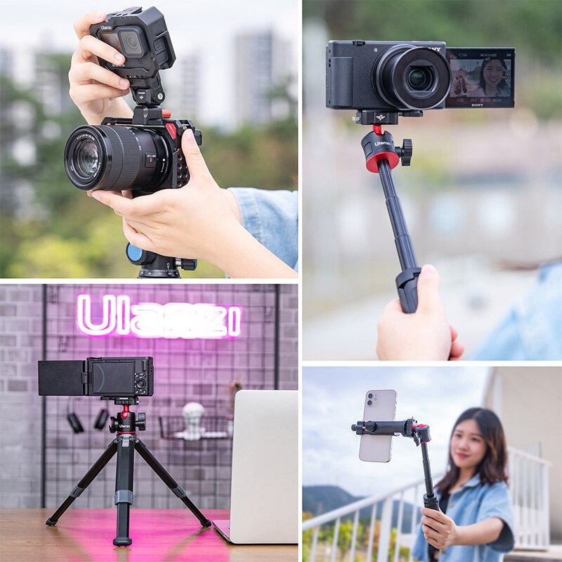 Ulanzi-sistema de liberação rápida da beija-bird, tripé com cabeça de bola dslr para gopro, braço mágico, kit de interruptor rápido, acessório realse, placa