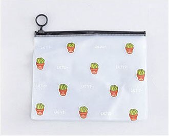 Large Transparent Pencil Case Cute Kawai Cactus Pencil Bag Pen Box For Boys Kids Korean Stationery Office School Supplies: 4