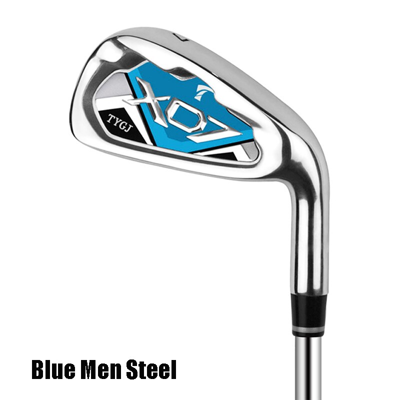 Golf Clubs No. 7 Iron Carbon Beginner Club Male And Female XD7 Outdoor Golf Game: Blue Men Steel