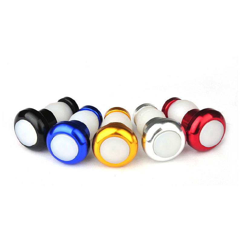 2 pièces vélo guidon lumière LED vélo lumière clignotant cyclisme poignée barre fin bouchon sécurité avertissement indicateur lampes réglables