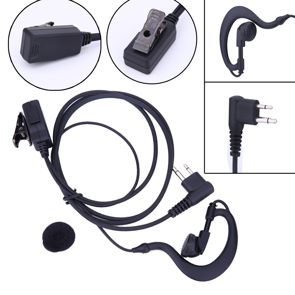 1m Luft schlauch Ohrhörer Headset für Walkie Talkie 2-poliger Ohr haken Ohrhörer Ersatz für Motorola CB Radio CP88 CP040 CP100 CP110