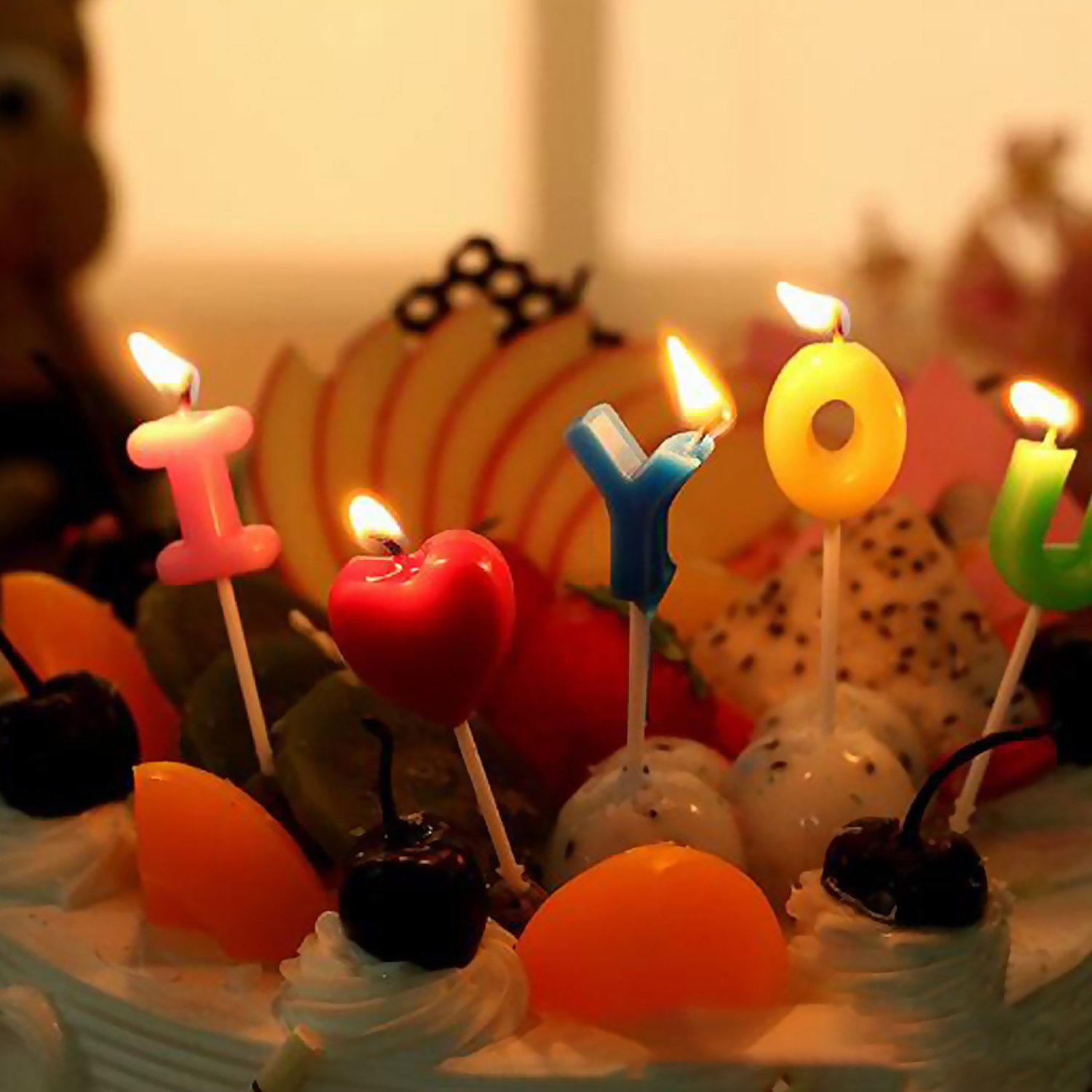 Behogar – bougies romantiques en forme de lettres, cure-dents, décor de fête, pour anniversaire, mariage, joyeux anniversaire
