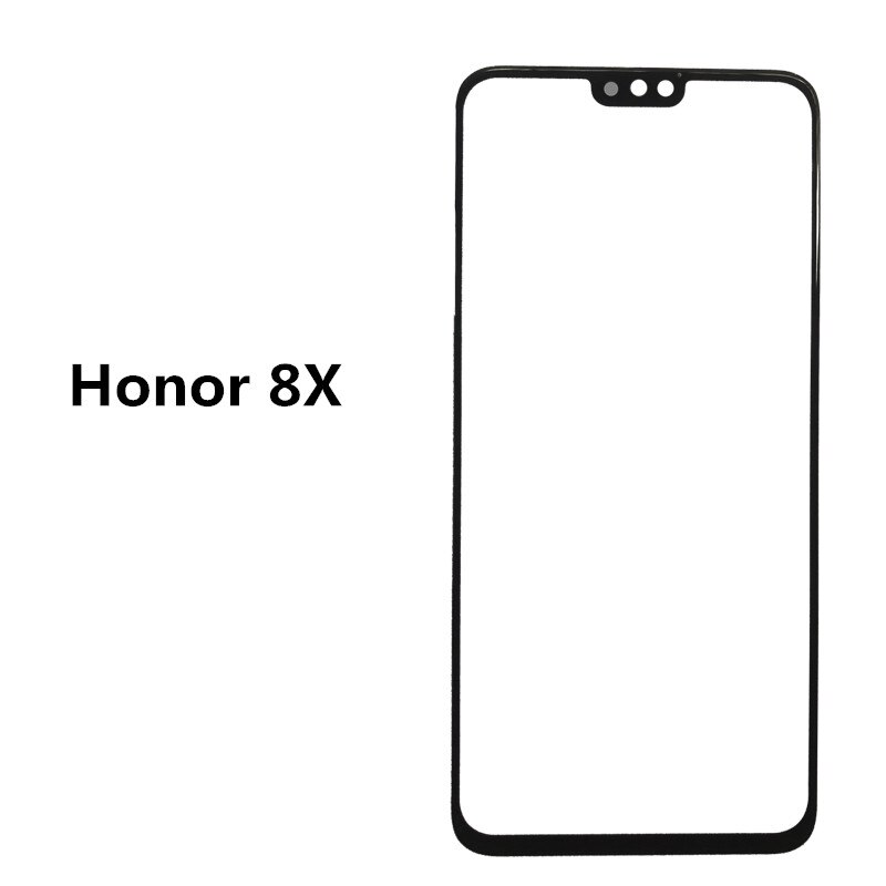 Honor8x tela exterior para huawei honor 8x painel de toque frontal display lcd para fora da lente vidro capa reparo do telefone substituir peças