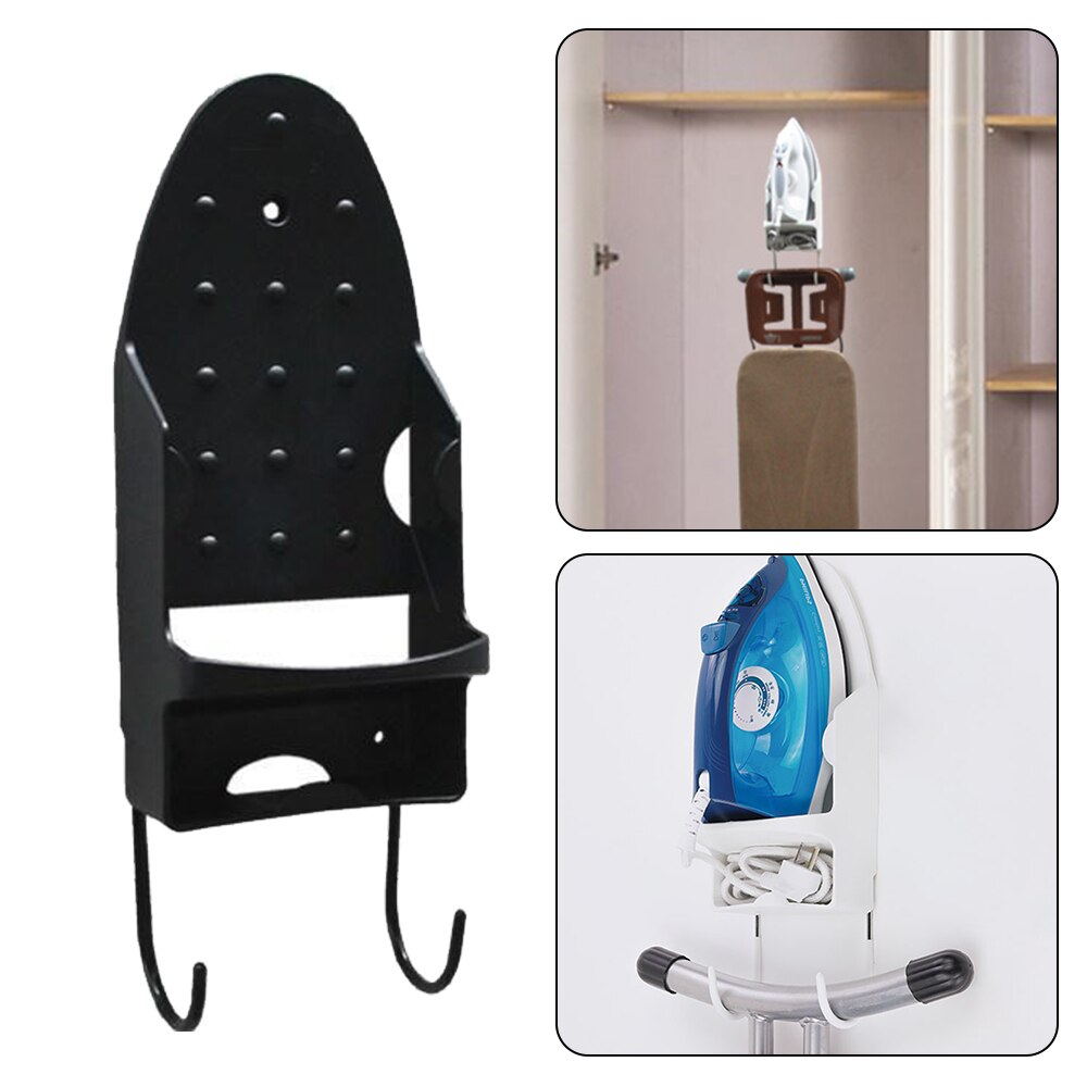 Fixé Au mur Blanc/Noir Rangement pour Planche À Repasser Sur Le Crochet De Porte Support En Fer Maison LaundryRack Hôtel Résistant À La Chaleur Storager