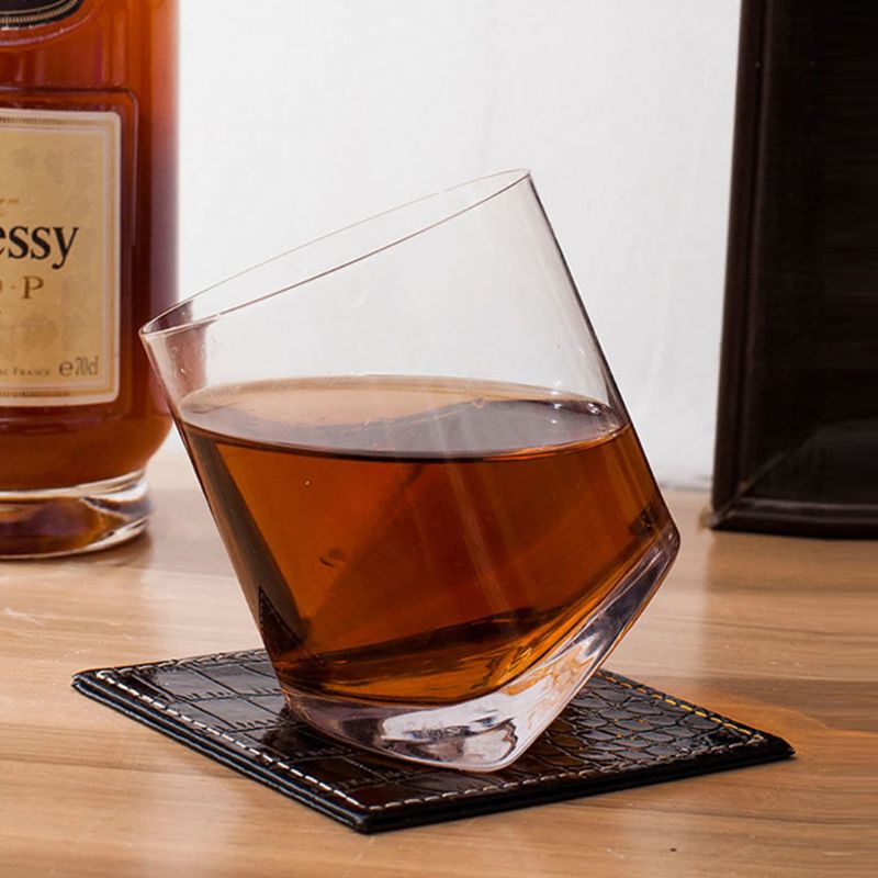Krystal rocking whiskyglas - premium blyfri krystalglas skotland drikkeglas vinglas kop fest drikke