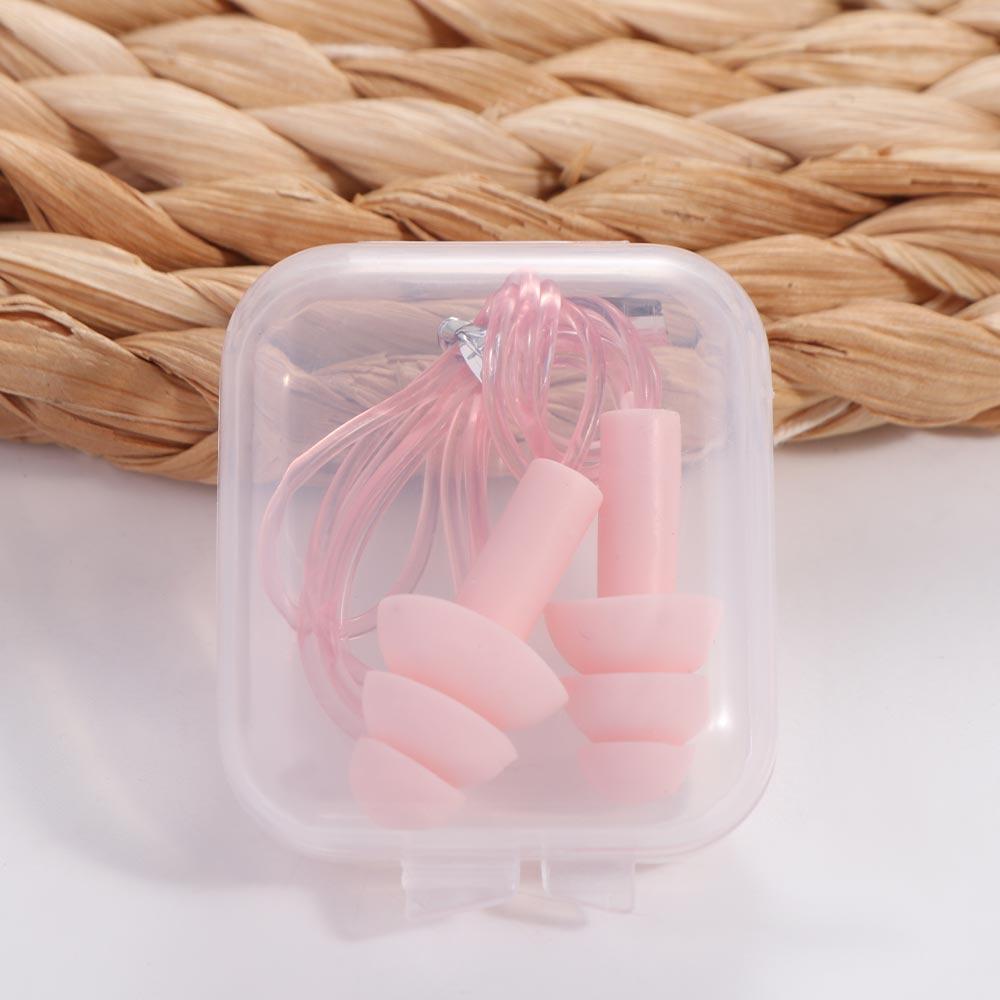 Zwemmen Accessoires Slaap Oordopjes Gehoor Voor Volwassen Zwemmen Zwemmen Oordoppen Siliconen Oordoppen Neus Clip Oordopjes met Touw: Black