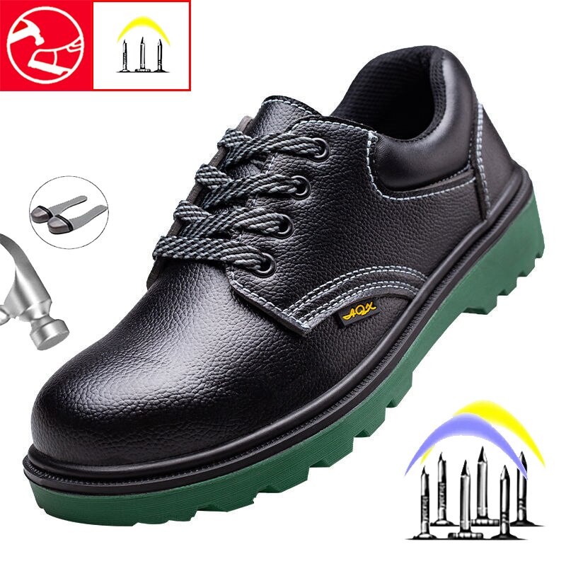 Working safety leather shoes security steel toe boots lightweight comfortable industrial construction footwear