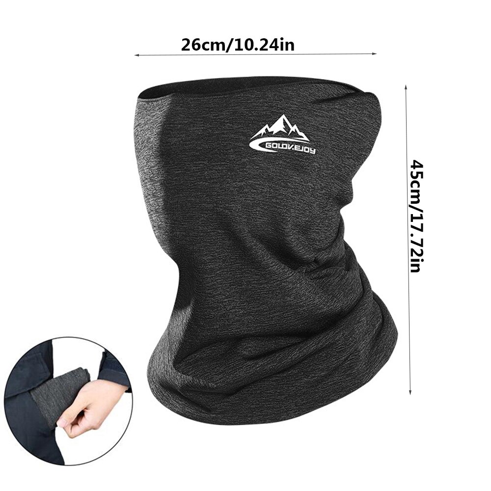 Unisex Winter Cycling Face Scarf With PM2.5 Filter Neck Warmer Outdoor Running Fleece Bicycle Bandana Sport Windproof Headwear