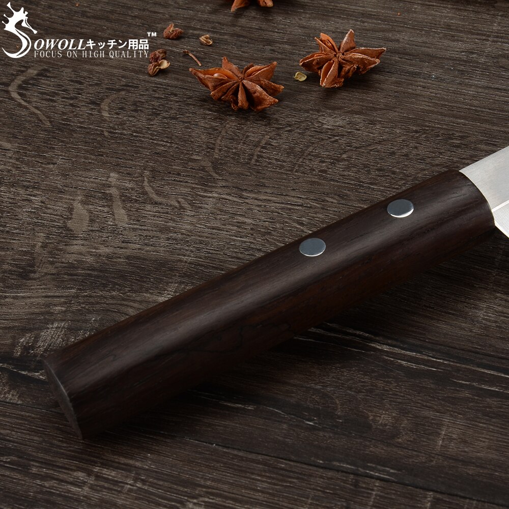 Sowoll japansk sashimi kniv yanagiba filéknivar sushi tyskland 40 cr 15 mov stål kock klyfta lax småskiva skalning