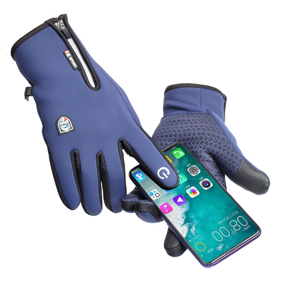 Gants de pêche sur glace chauds d&#39;hiver, revêtement imperméable, coupe-vent, respirants, doigts complets, antidérapants, pour la pêche en plein air, à la carpe,