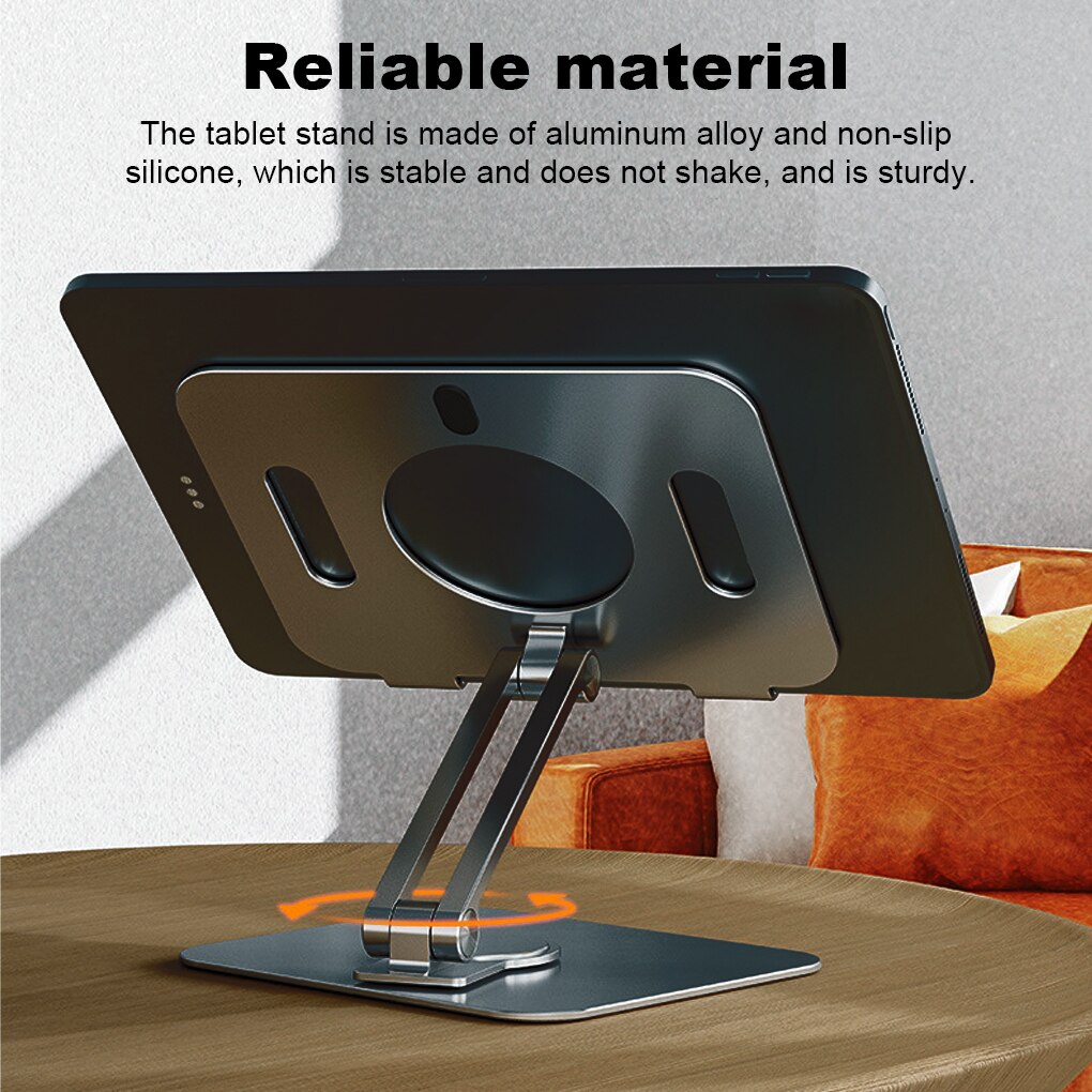 Foldable Tablet Holder 360 Degree Rotating Multi-angle Height Adjustable Stand Office School Travel Desktop Support