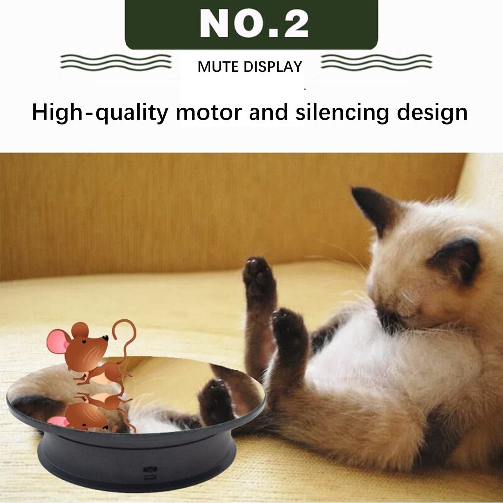 205 Motorized Rotating Display Stand Jewelry Turntable Mirror Turntable Rechargeable For Model Hobby Collectible Product