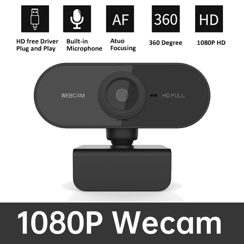 Webcam 1080P Full Hd 2 Mega Web Camera Met Microfoon Autofocus Usb Full Hd Camera 1080P Camera voor Computer Pc Laptop Skype