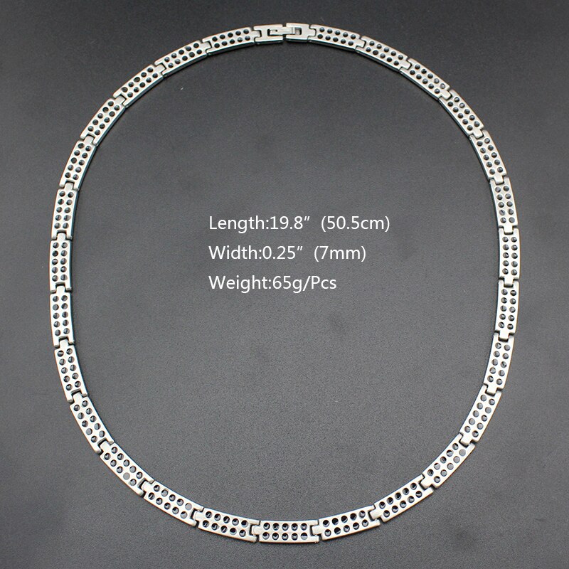 Hapiship Men/Women 270 Germanium Energy 316L Stainless Steel Therapy Power Necklace Birthday TG0-270