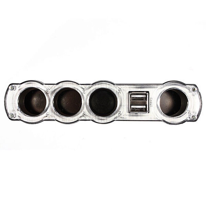 4 -weg stopcontact auto sigarettenaansteker splitter 2 usb poort stekker adapter oplader
