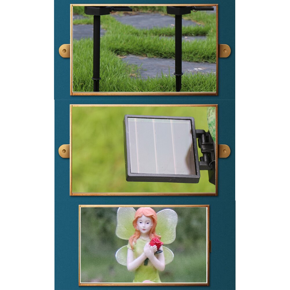 portato solare fiore Fata luci elfi impermeabili per esterni luce prato picchetti lampade Iarda arte per casa giardino cortile Festival arredamento