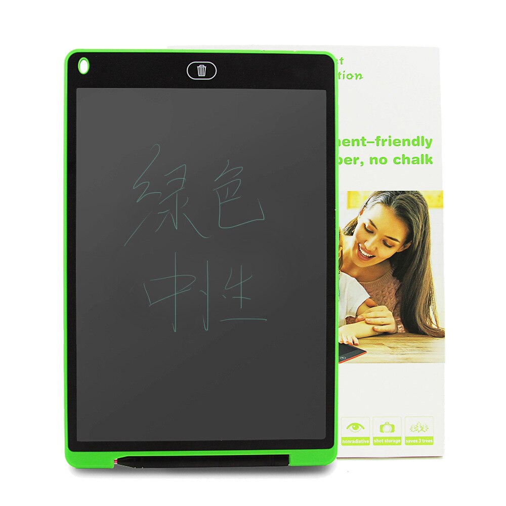 Mini Magnetic Blackboard Board 12 Inch Electronic Chalkboard for Kids LCD Writing Notebook Flipchart Drawing Flip Chart Tablet