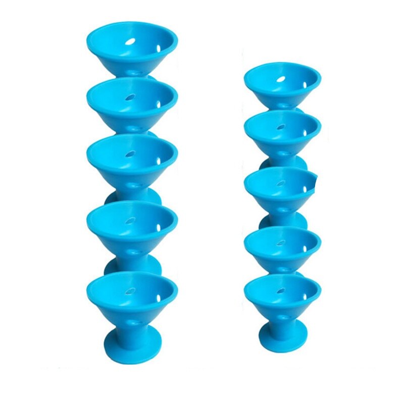 Bigoudis magiques en Silicone, sans chaleur, sans Clip, outil de coiffure, bigoudis, 10/20/ensemble: 10pcs Blue