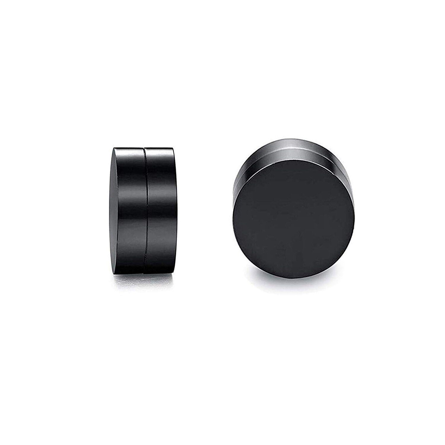 6 pairs magnetic stud earring for men women round square cz magnet non pierced clip on earrings set 6mm 8mm: 1 pair-style a / 6mm