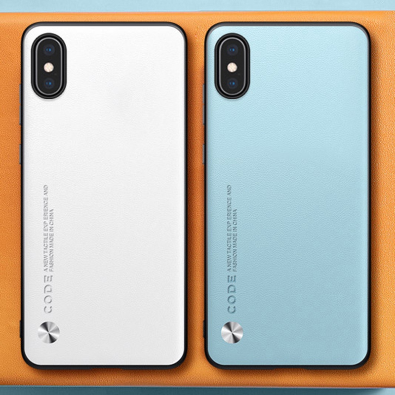 Custodia di lusso in pelle pu per iphone x xs xr con retro opaco e protezione in silicone per iphone xs max xs iphonex coque