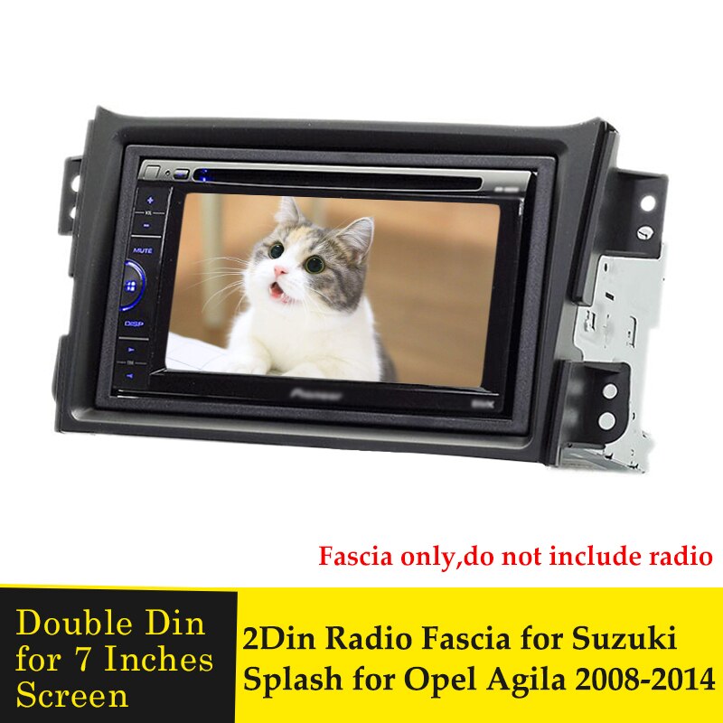 Double Din Car Radio Fascia for Suzuki Splash Ritz Stereo Panel Kit Dash GPS DVD Frame Facia Audio Adapter Bezel Cover