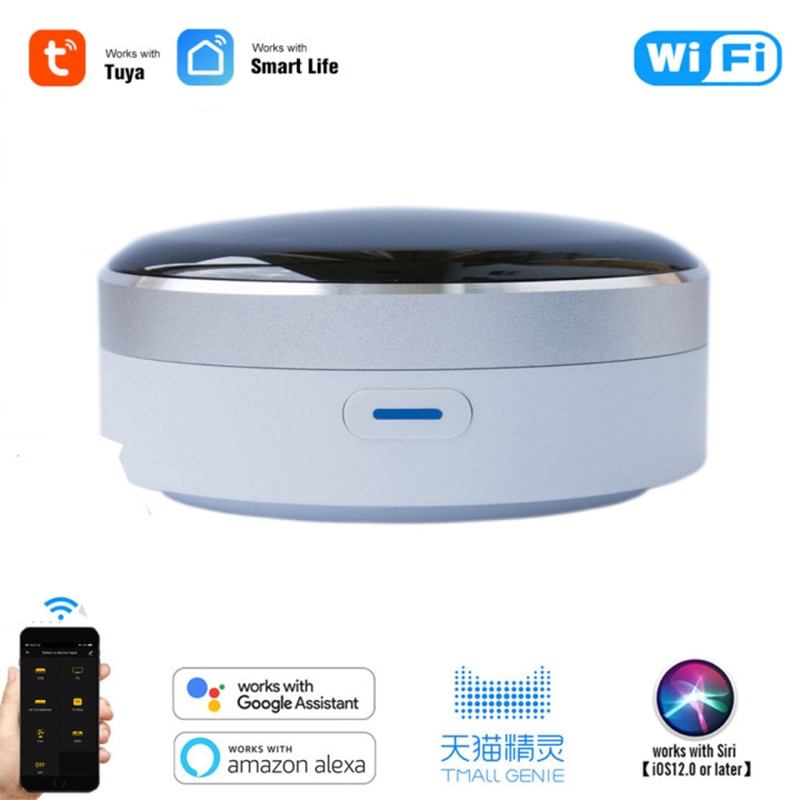 Wifi+ir smart universel intelligent smart kontrol automation smart life home control tuya app virker for google assistent alexa