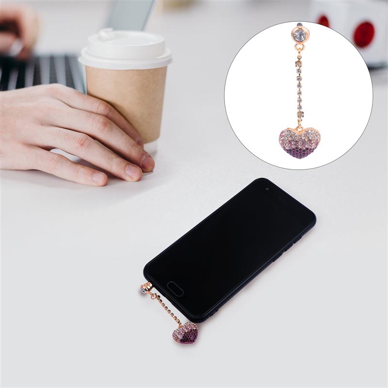 1 Pc lega Love Heart Phone Plug Cover spina protettiva antipolvere