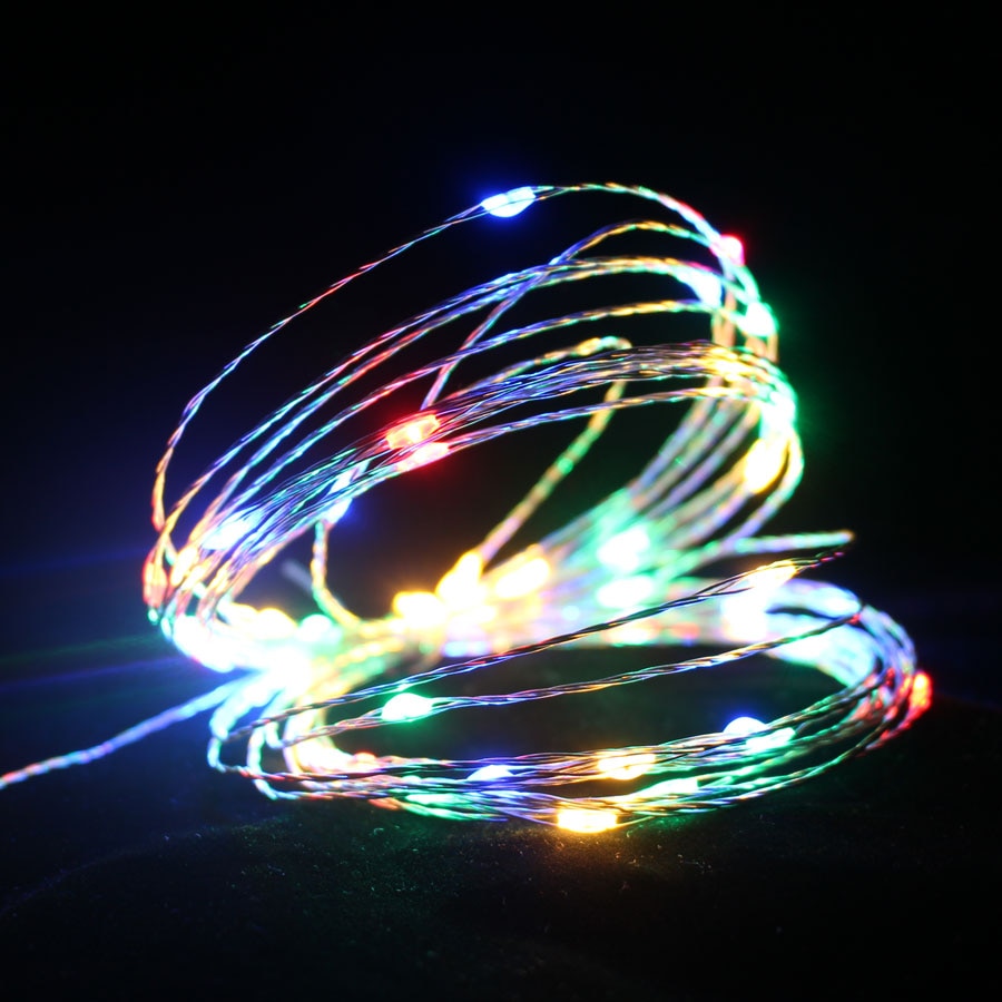Gebühr Girlande Schnur LED Licht Dekor Weihnachten Außen Dekoration Bunte Gebühr Licht Dekoration 0,75 M 2M Zubehör